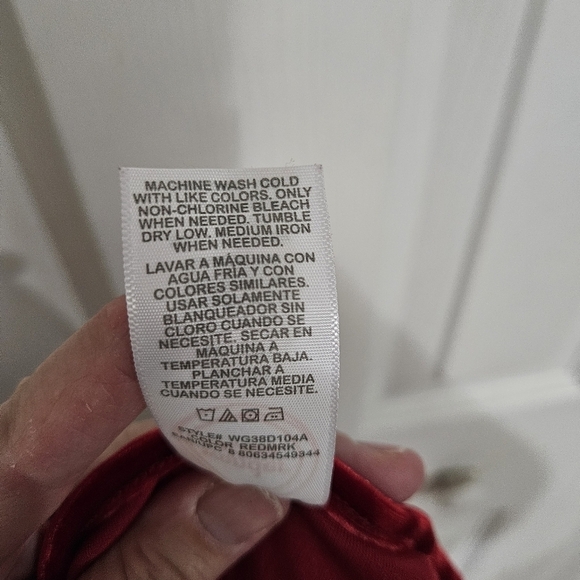 Girls Red Crushed Velvet Bell Sleeve Dress Size 6 - Picture 6 of 8